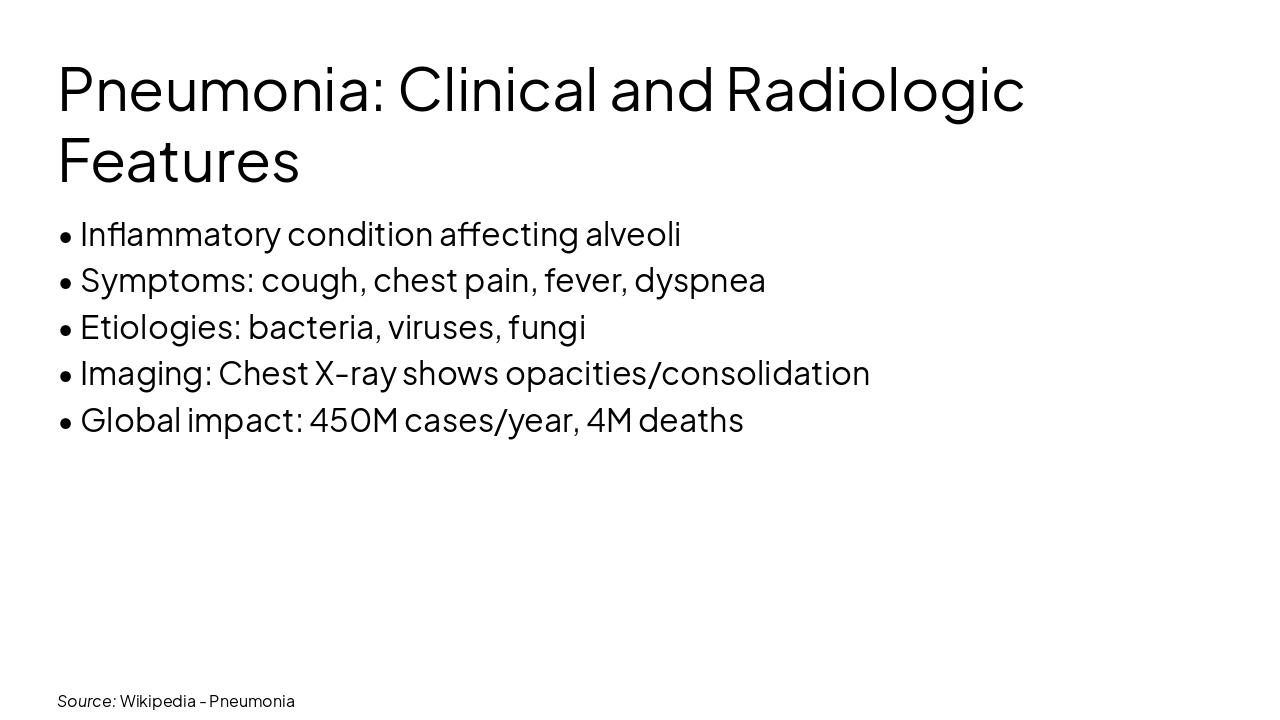Slide 4 - What is Pneumonia?