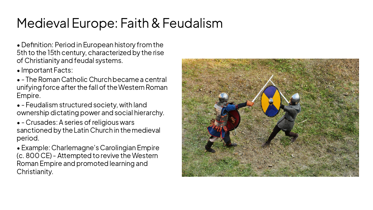 Slide 7 - Medieval Europe: Faith & Feudalism