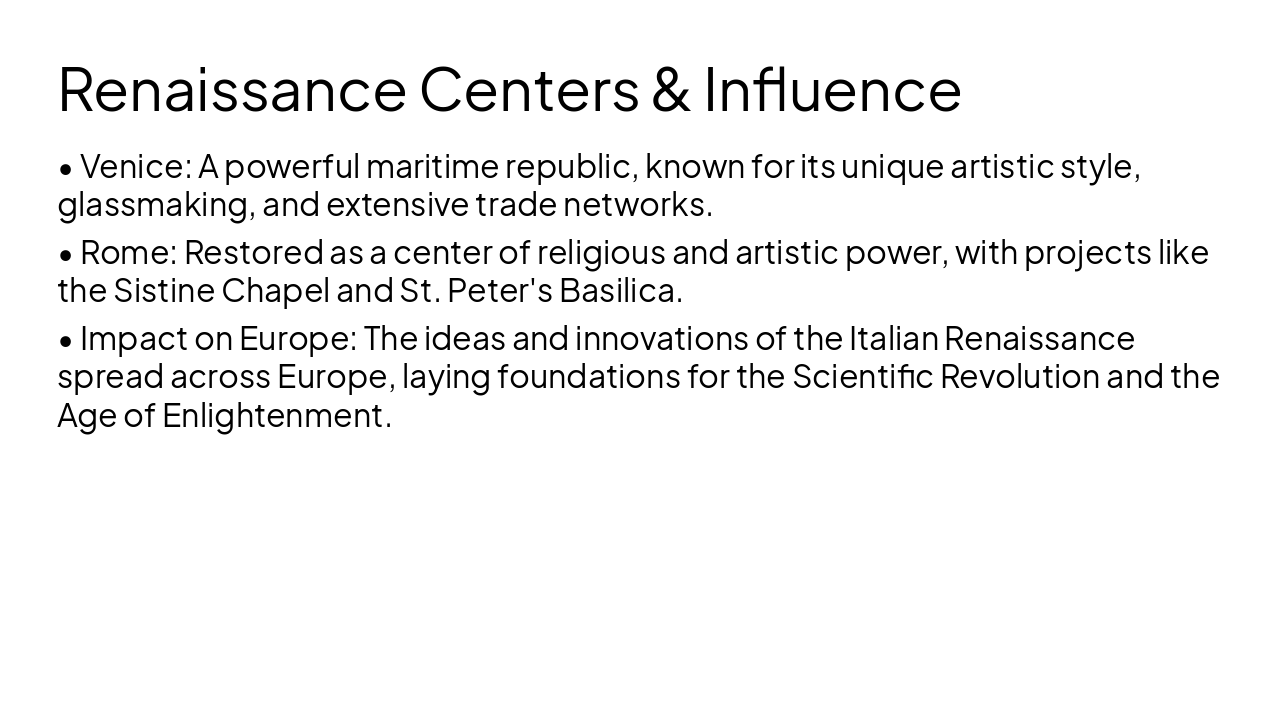 Slide 17 - Renaissance Centers & Influence