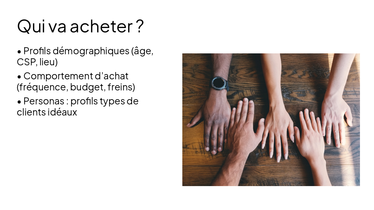 Slide 4 - Qui va acheter ?