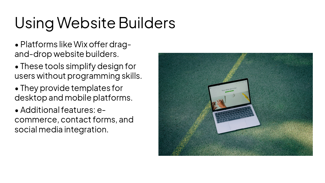 Slide 5 - Using Website Builders