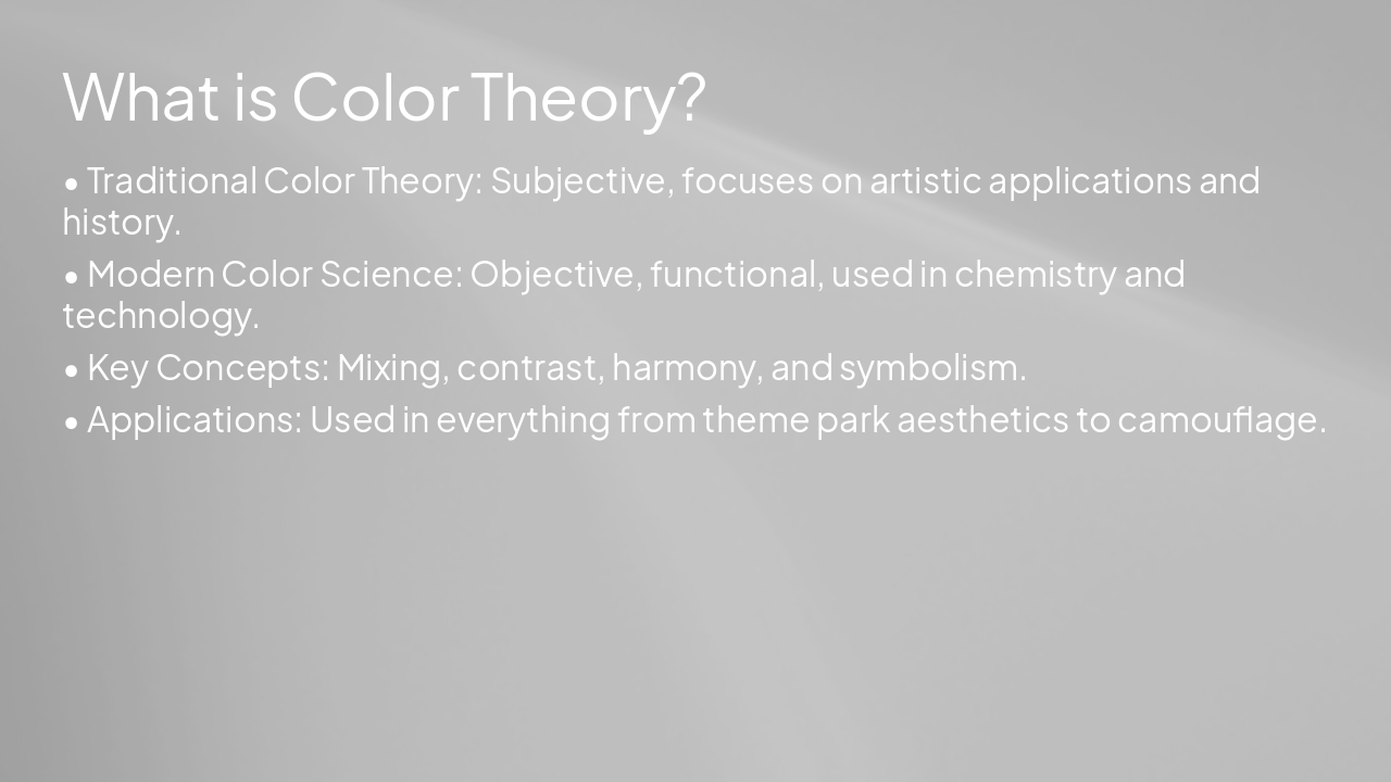 Slide 4 - What is Color Theory?