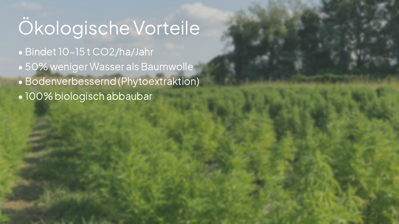 Slide 9 - Ökologische Vorteile