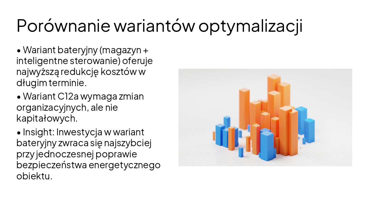 Slide 11 - Porównanie wariantów optymalizacji