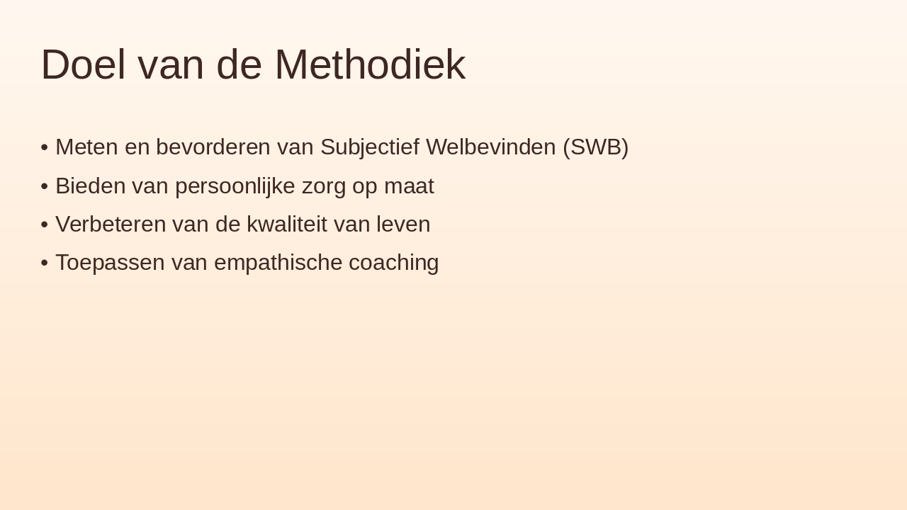 Slide 4 - Doel van de Methodiek