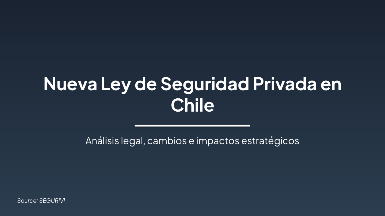 Nueva Ley Seguridad Privada: Impacto SEGURIVI (41 chars)