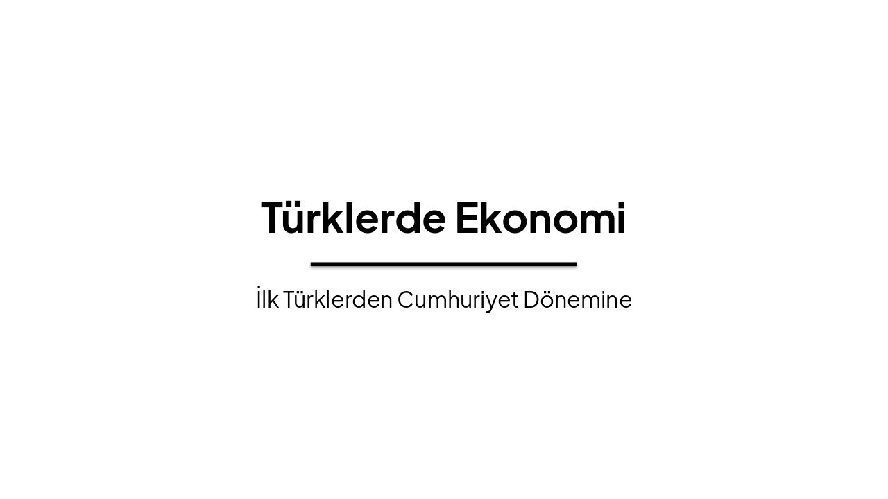 Türklerde Ekonomi: Tarih Boyunca