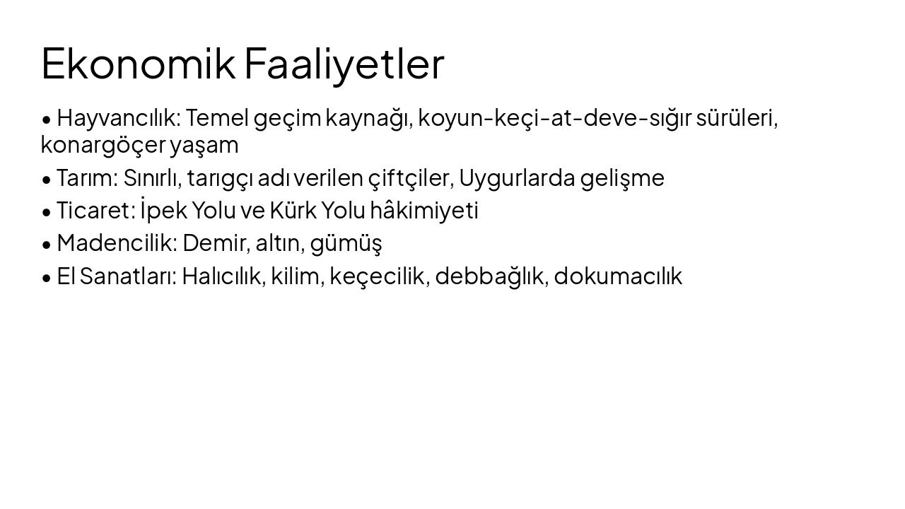 Slide 5 - Ekonomik Faaliyetler
