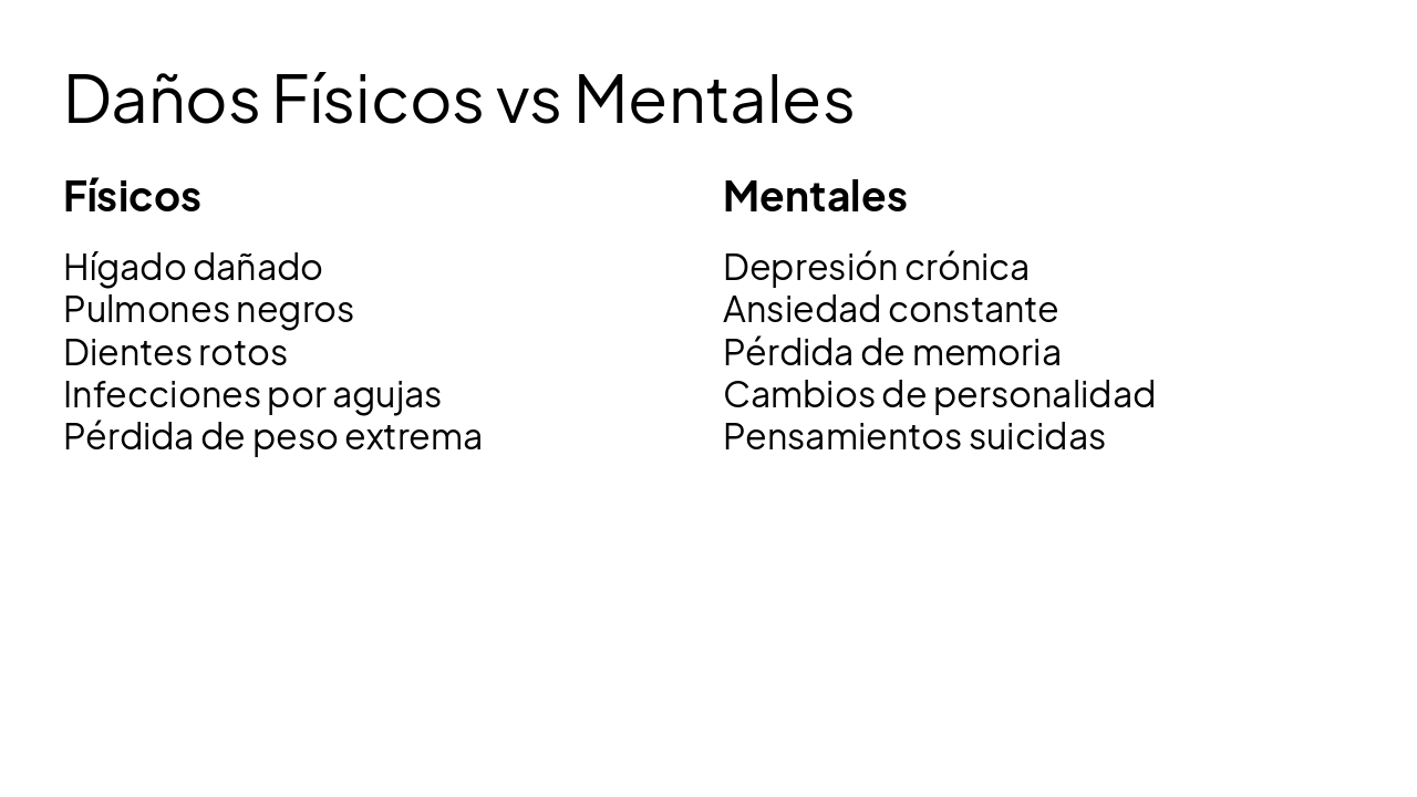 Slide 8 - Daños Físicos vs Mentales