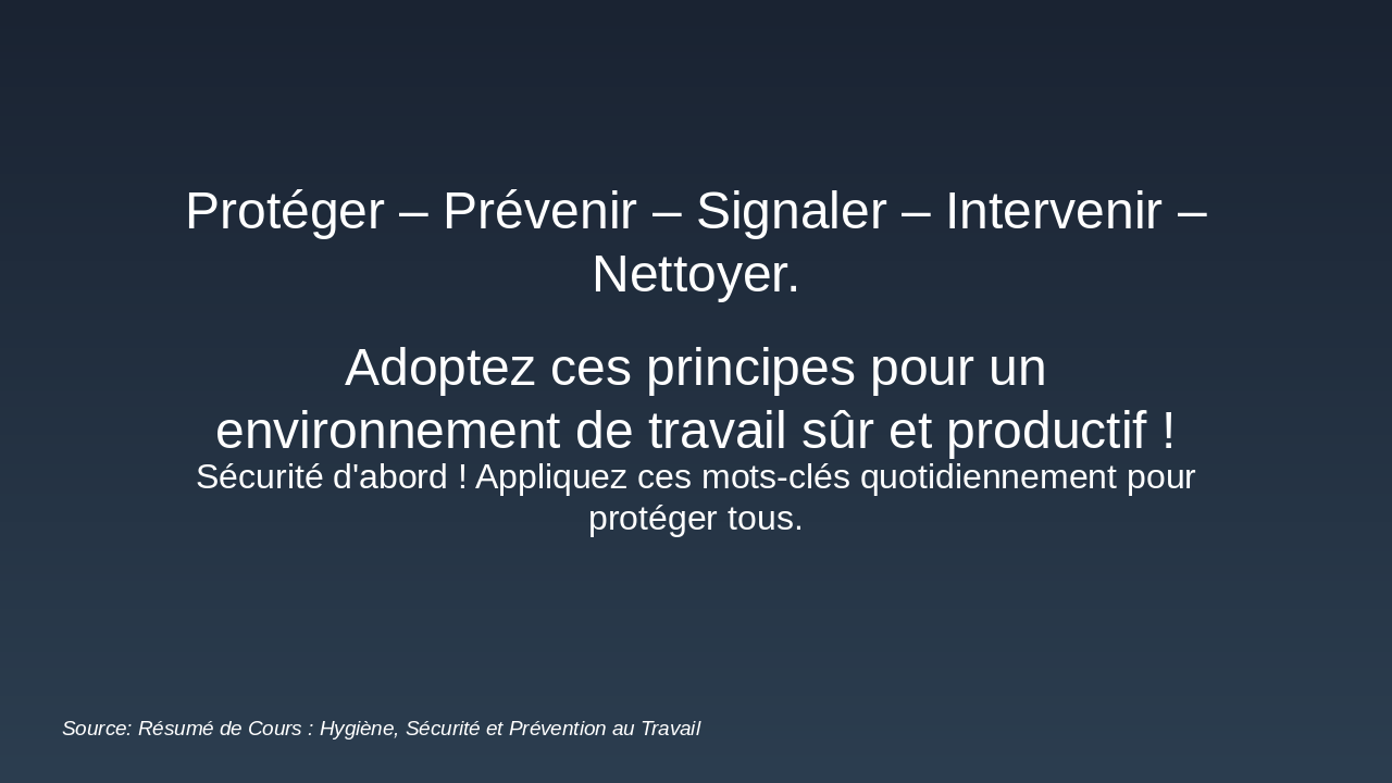 Slide 21 - Résumé : 5 Mots-Clés