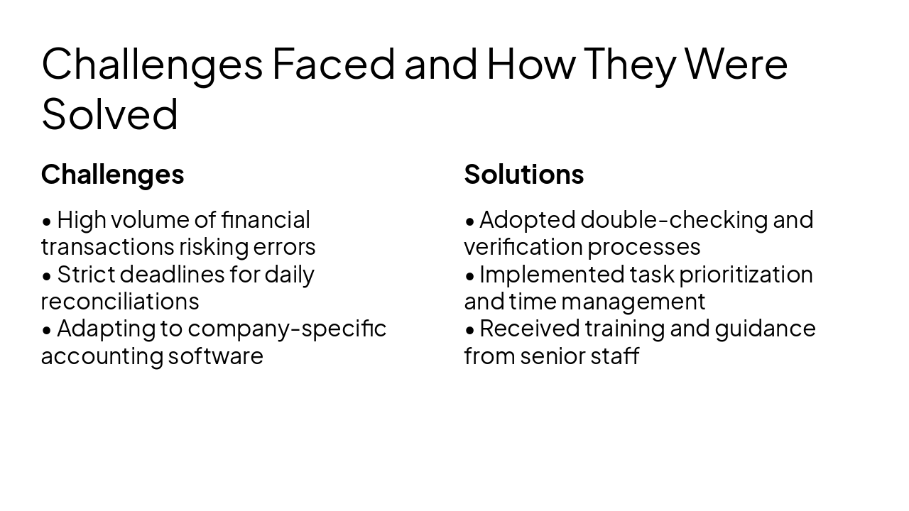 Slide 7 - Challenges Faced and How They Were Solved