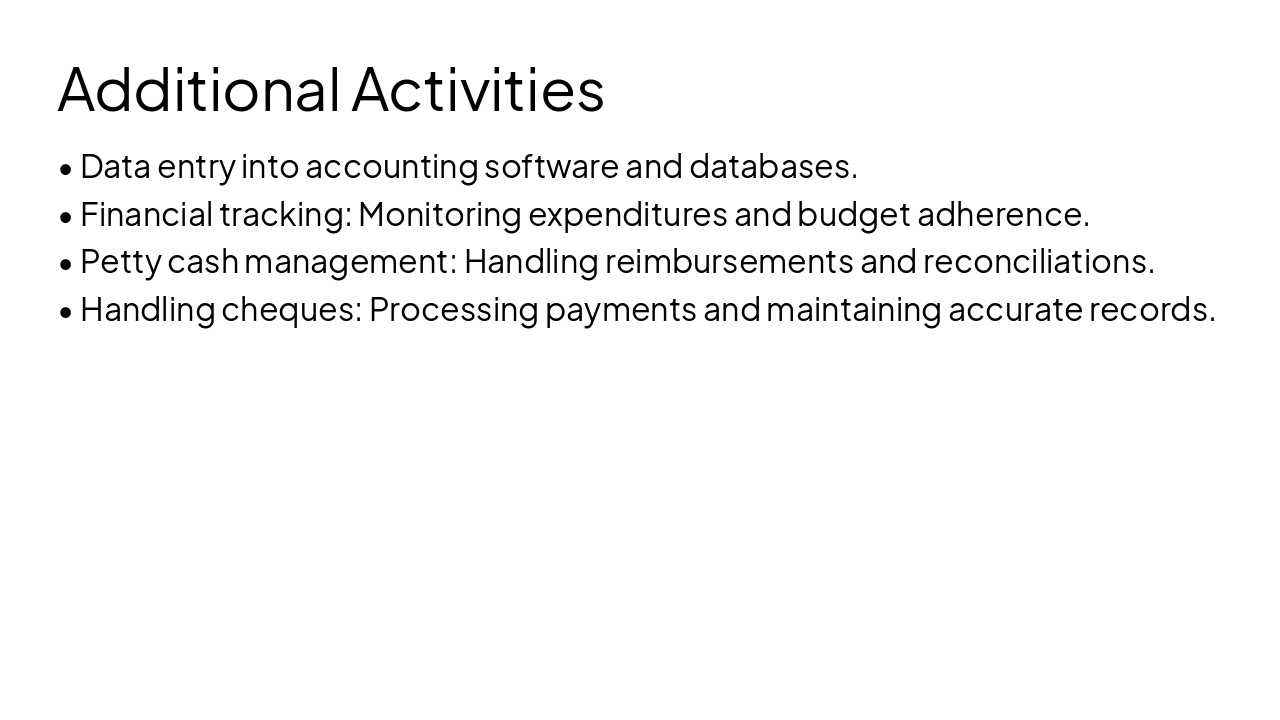 Slide 5 - Additional Activities