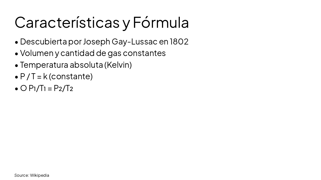 Slide 10 - Características y Fórmula