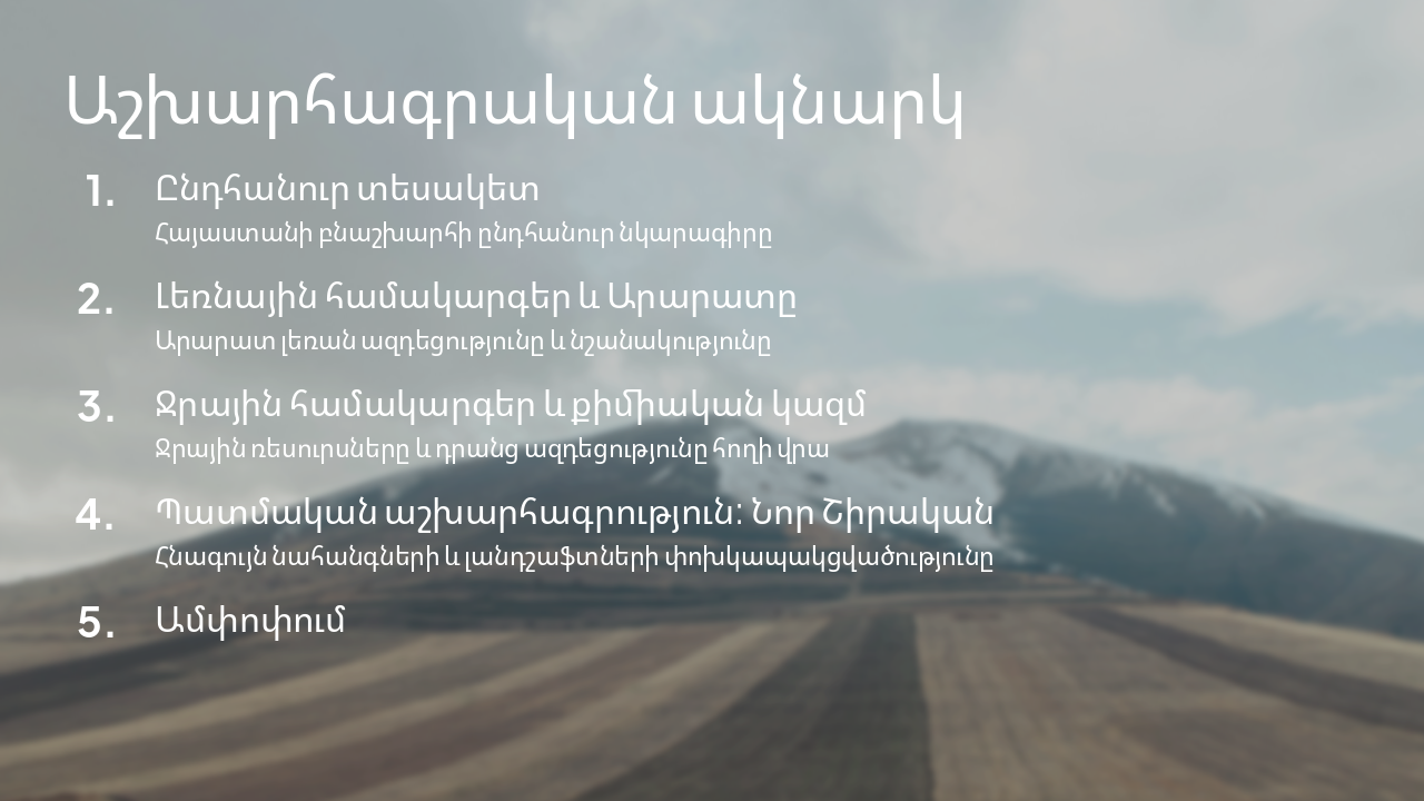 Slide 2 - Աշխարհագրական ակնարկ