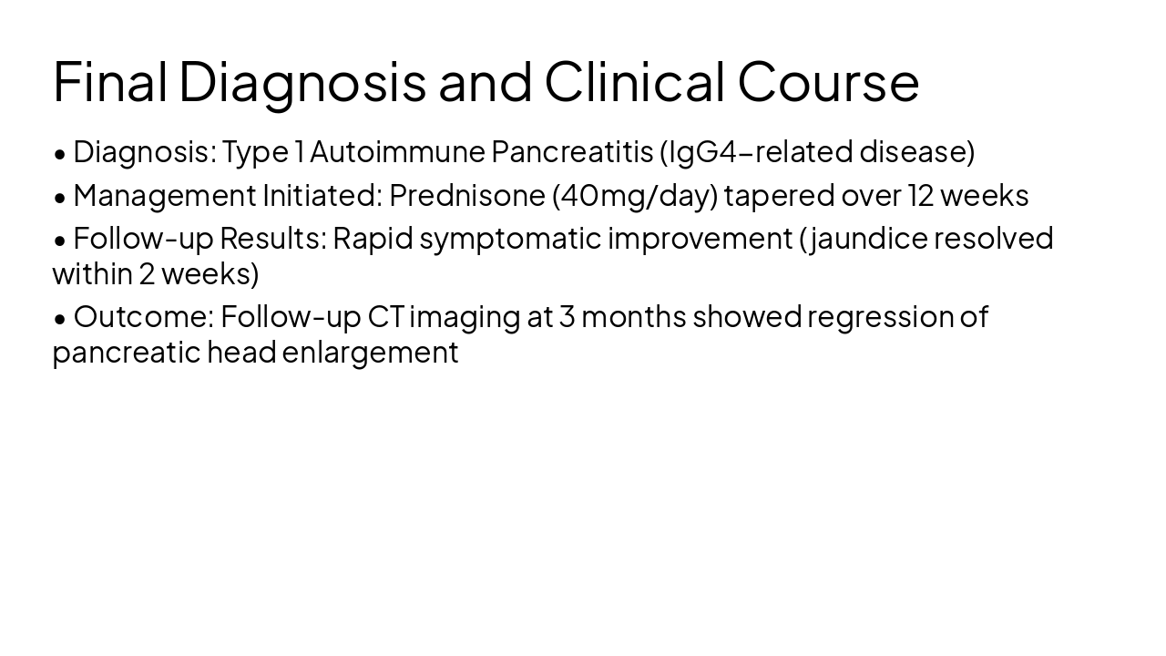 Slide 10 - Final Diagnosis and Clinical Course