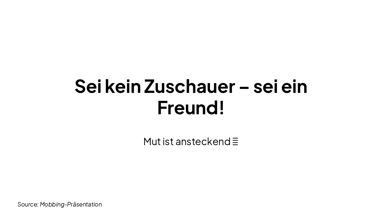 Slide 8 - Fazit / Appell