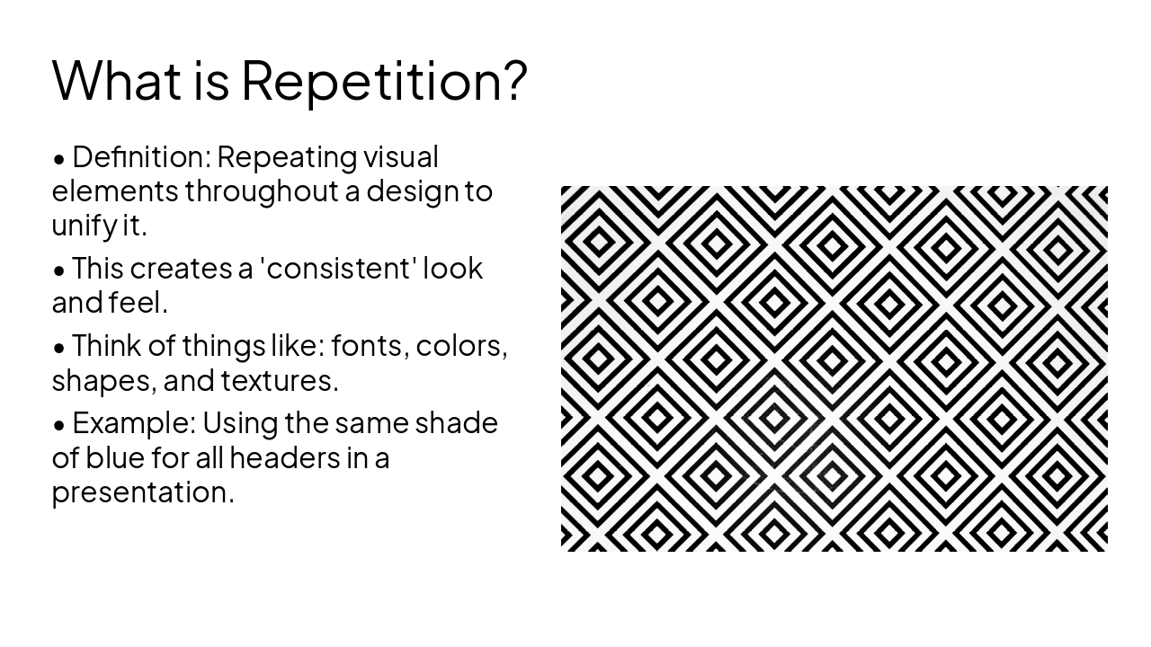 Slide 7 - What is Repetition?