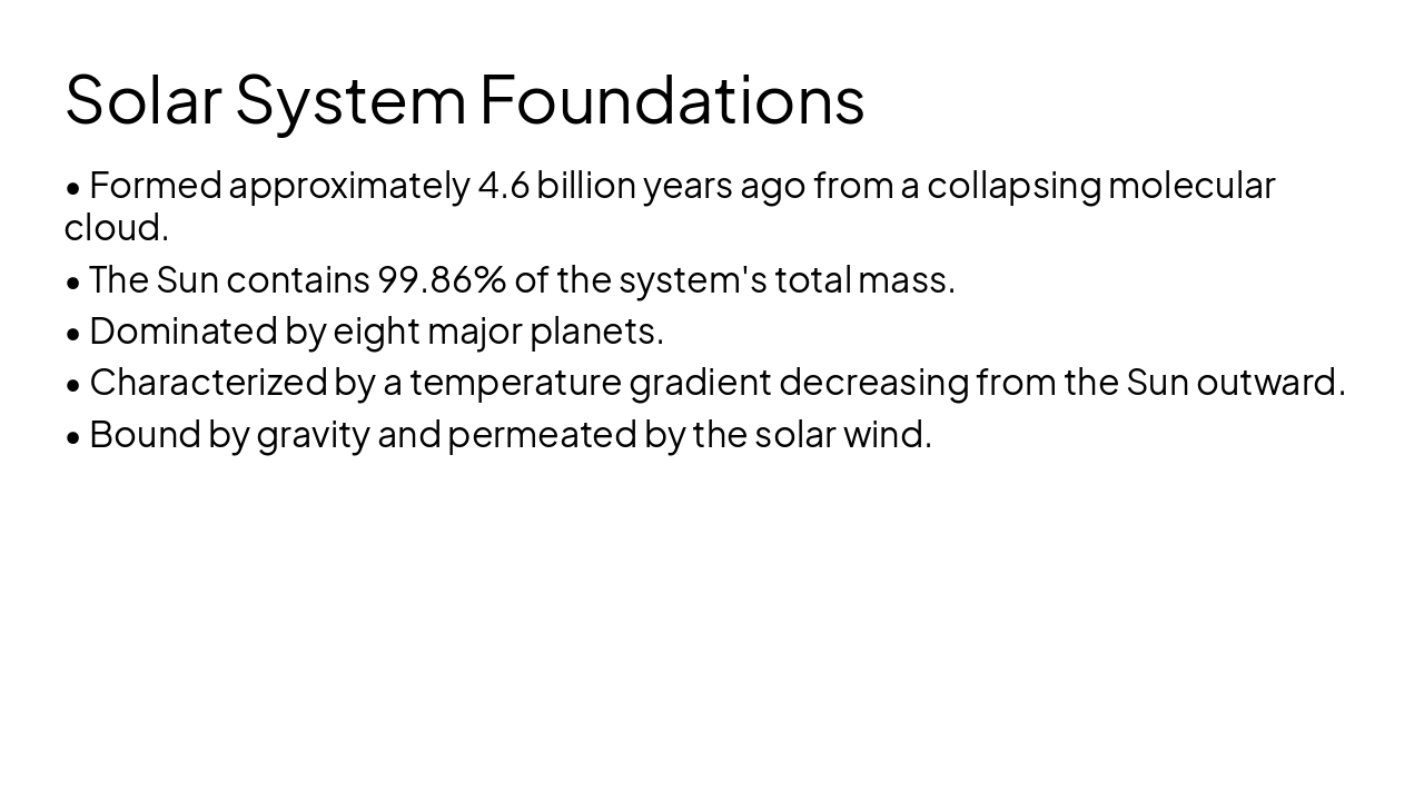 Slide 3 - Solar System Foundations