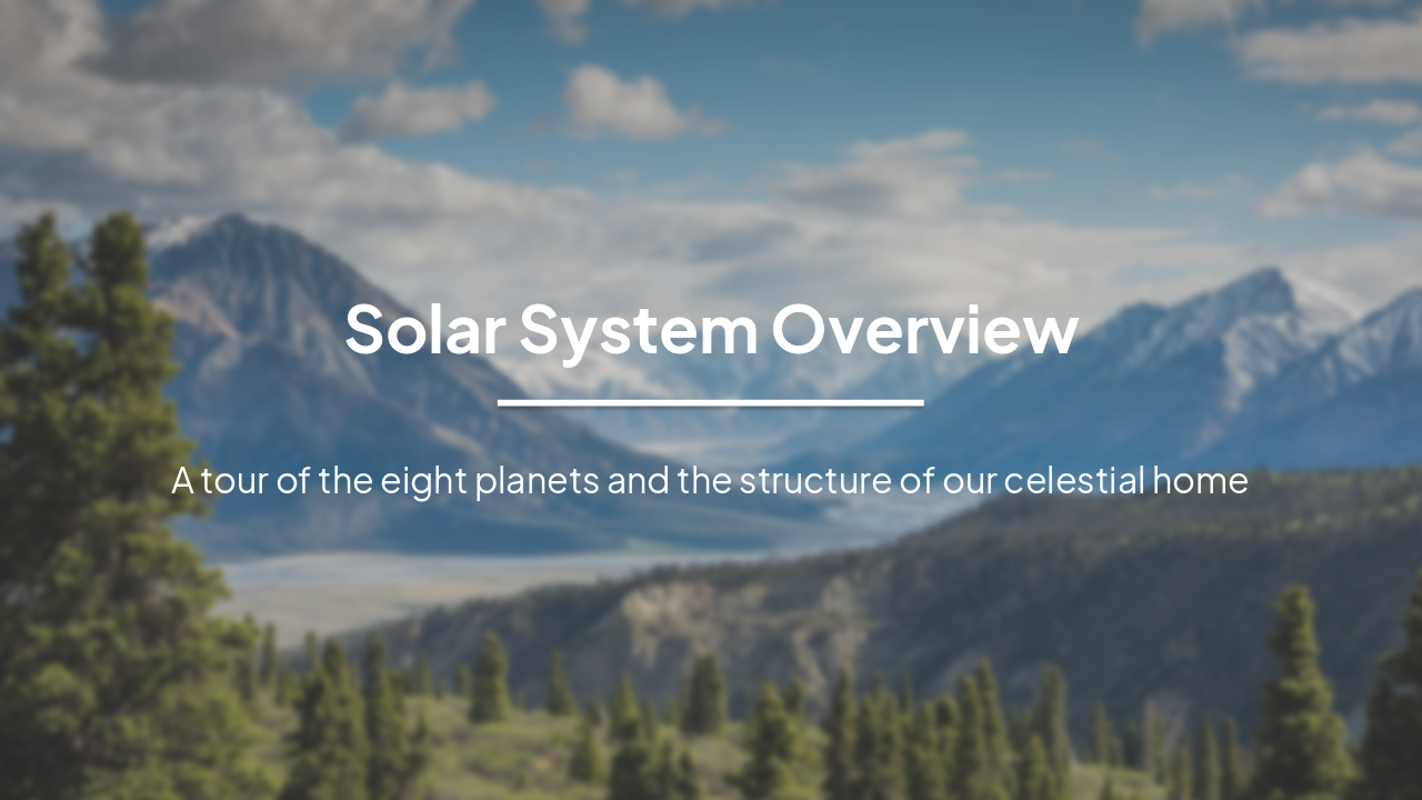 Solar System Overview: Planets and Structure