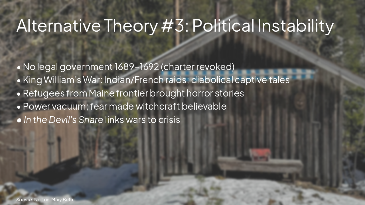 Slide 7 - Alternative Theory #3: Political Instability