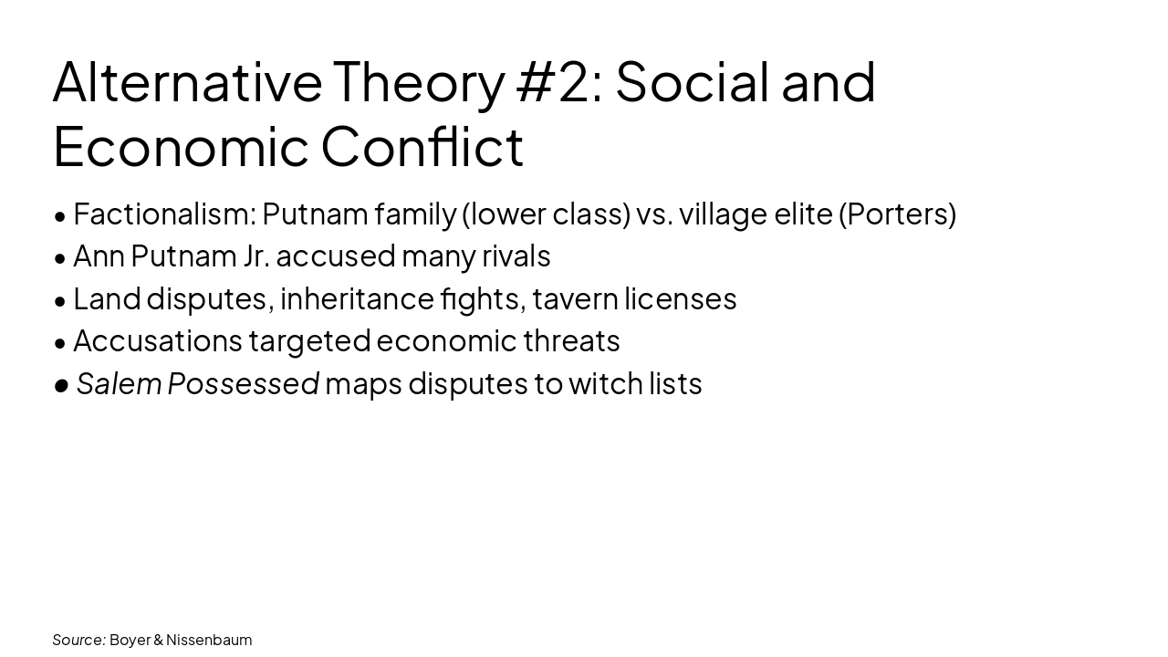 Slide 6 - Alternative Theory #2: Social and Economic Conflict
