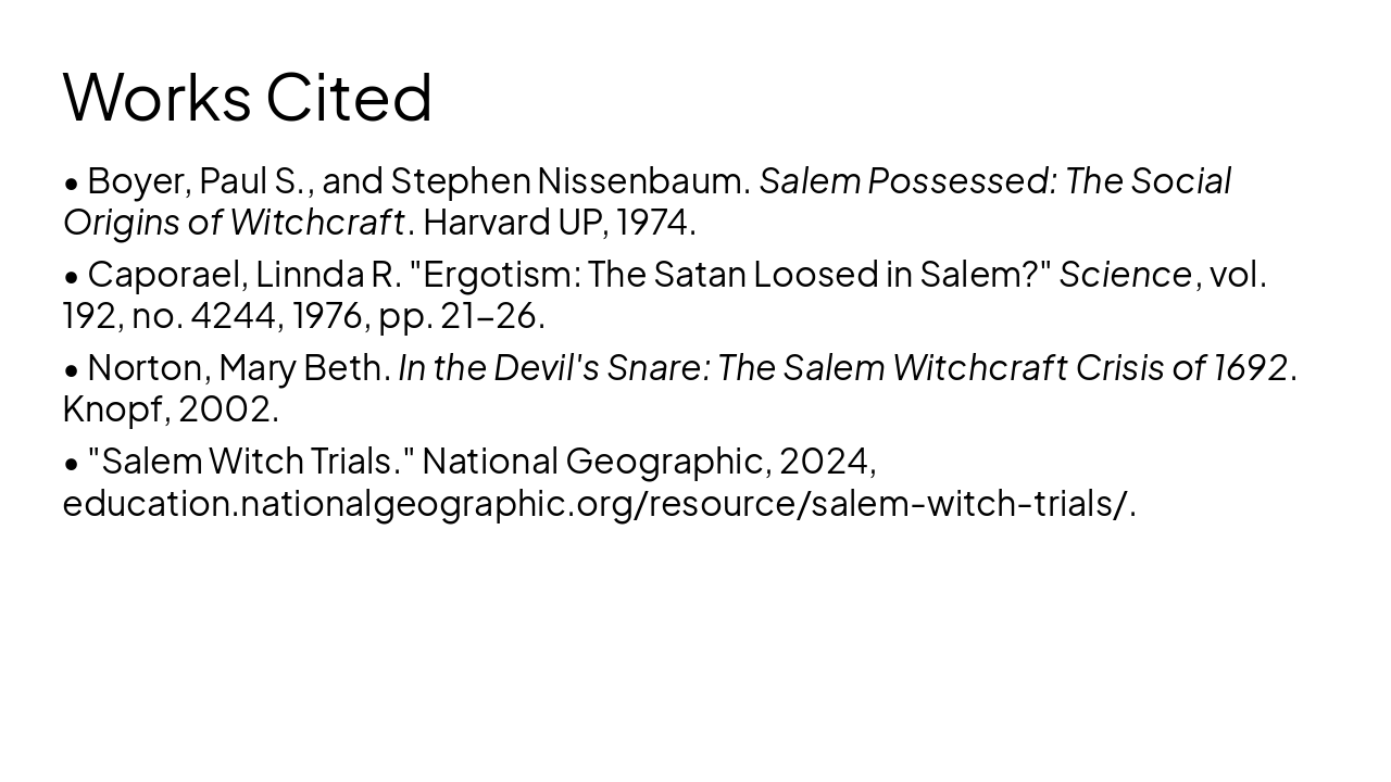 Slide 11 - Works Cited
