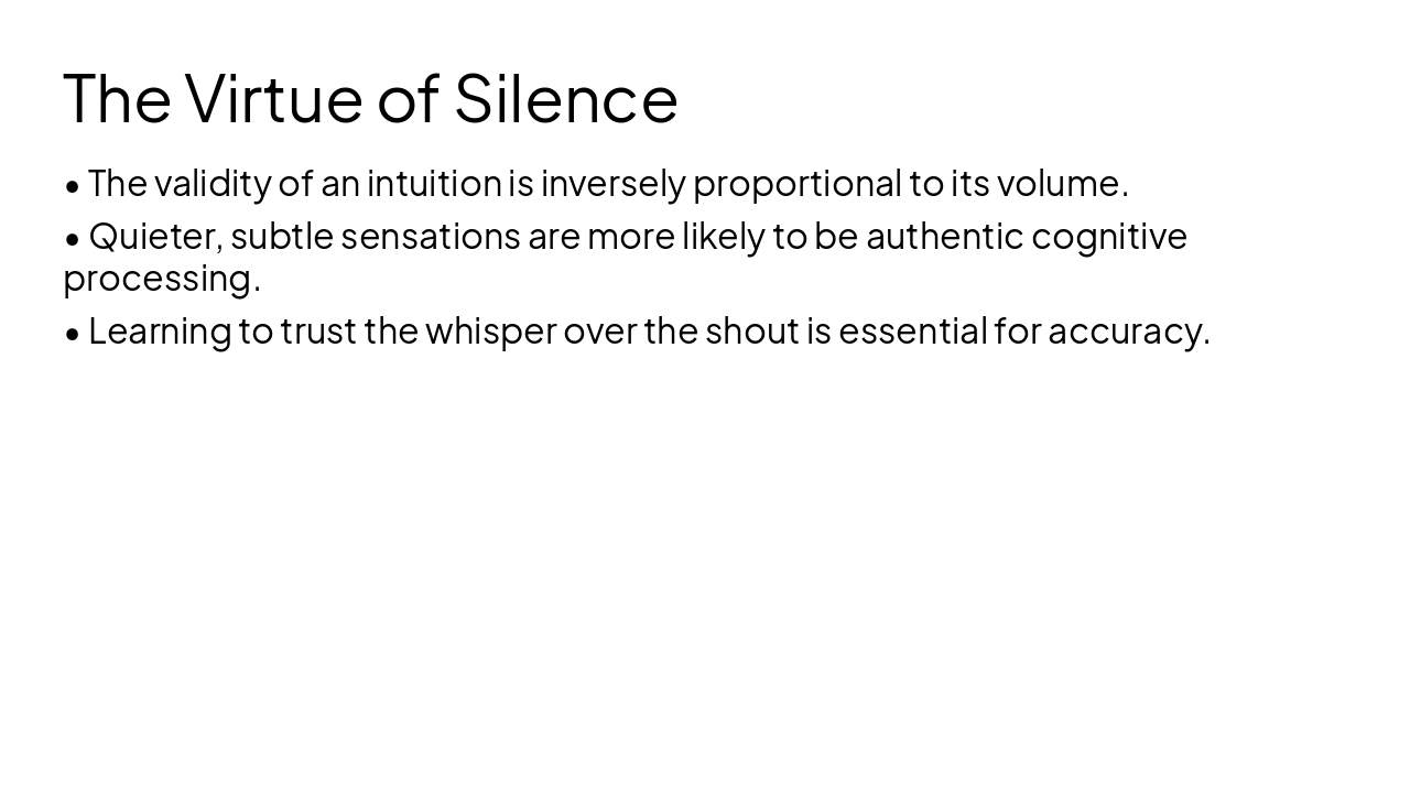 Slide 5 - The Virtue of Silence