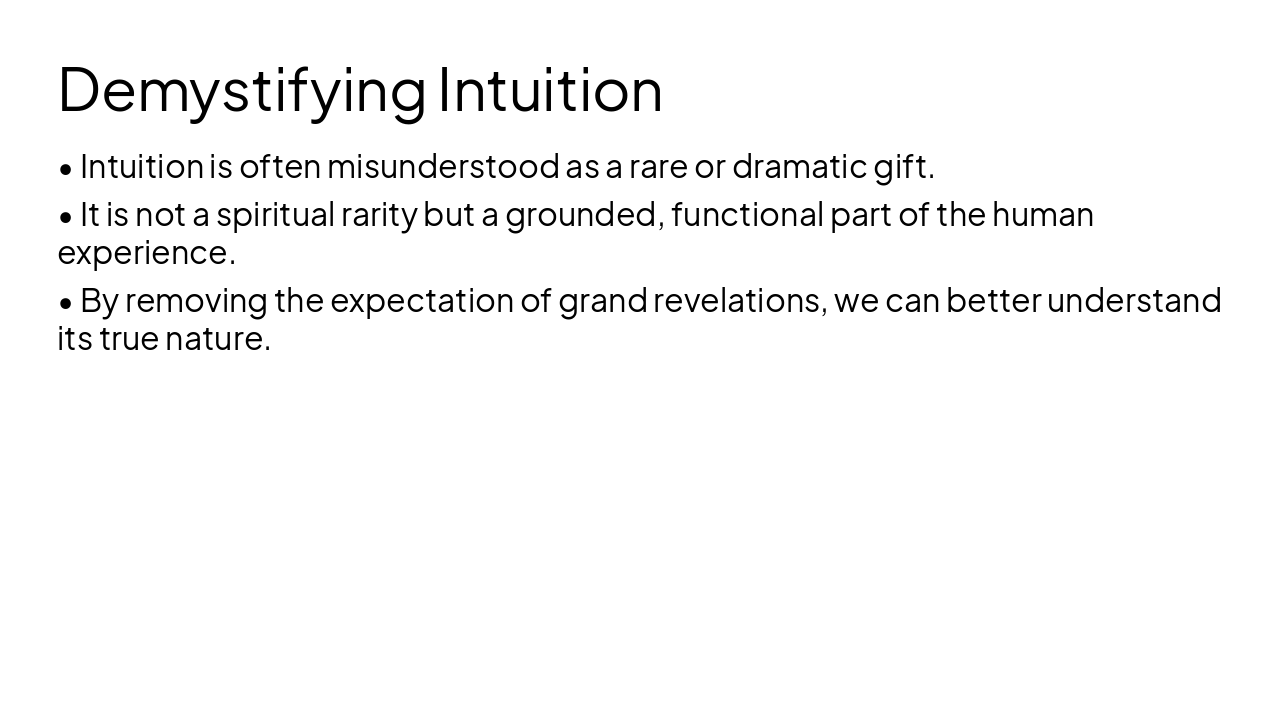 Slide 2 - Demystifying Intuition