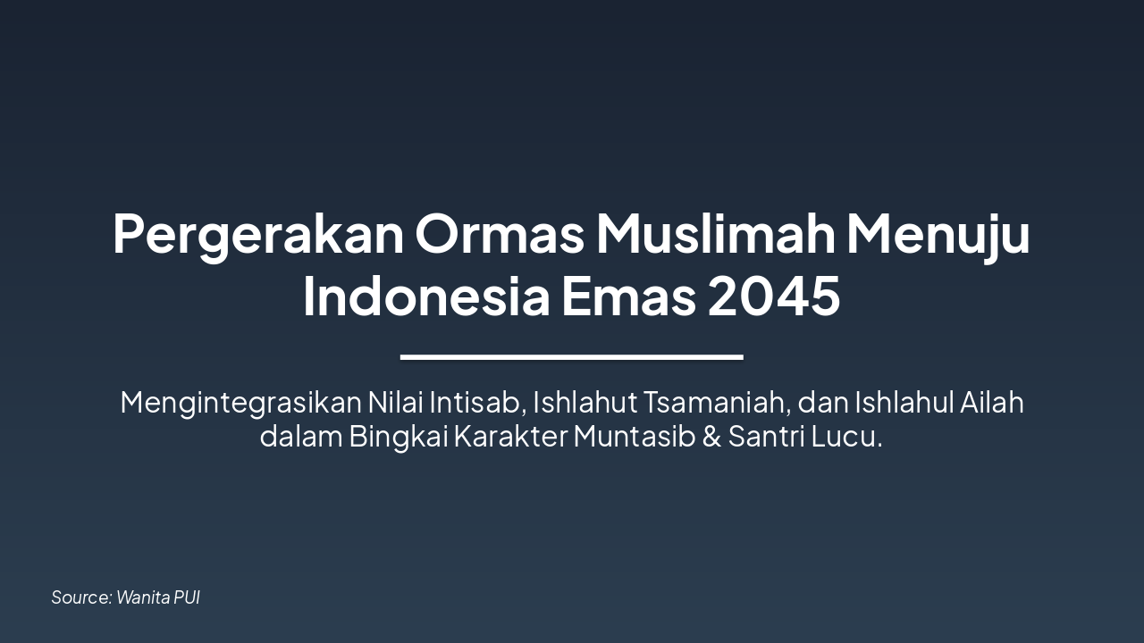 Ormas Muslimah Menuju Indonesia Emas 2045