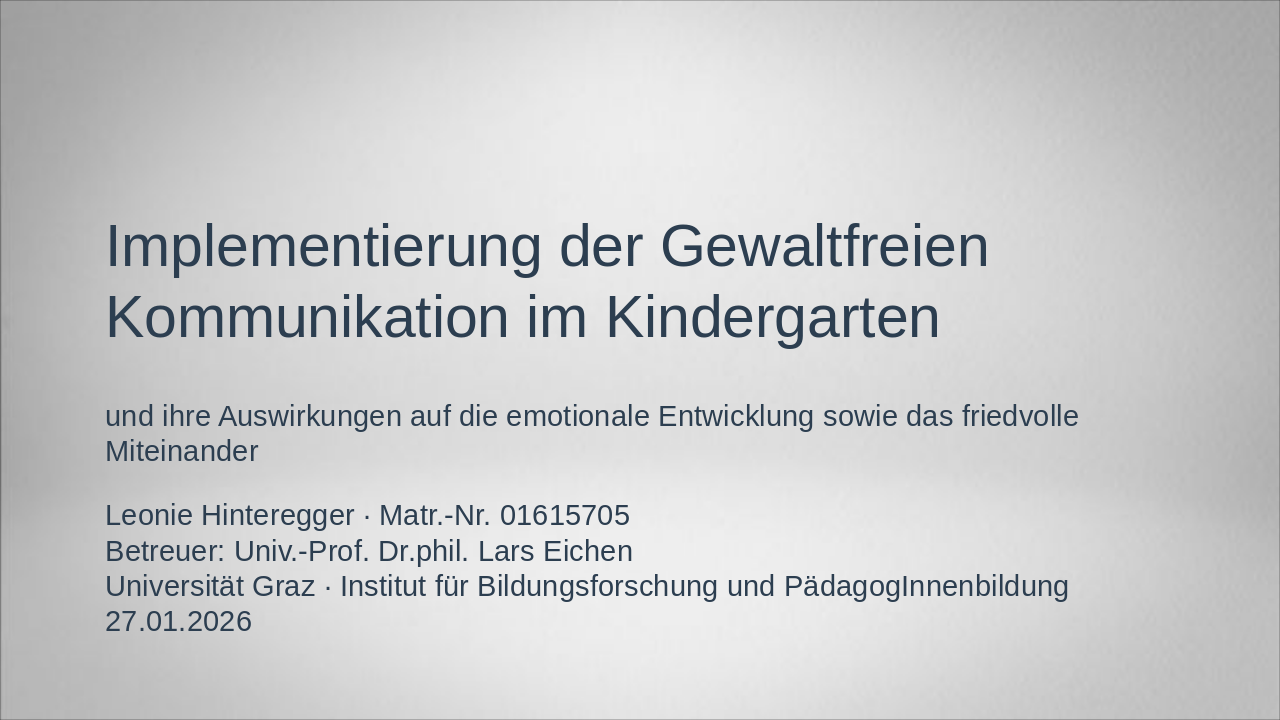 GFK im Kindergarten: Emotionale Effekte