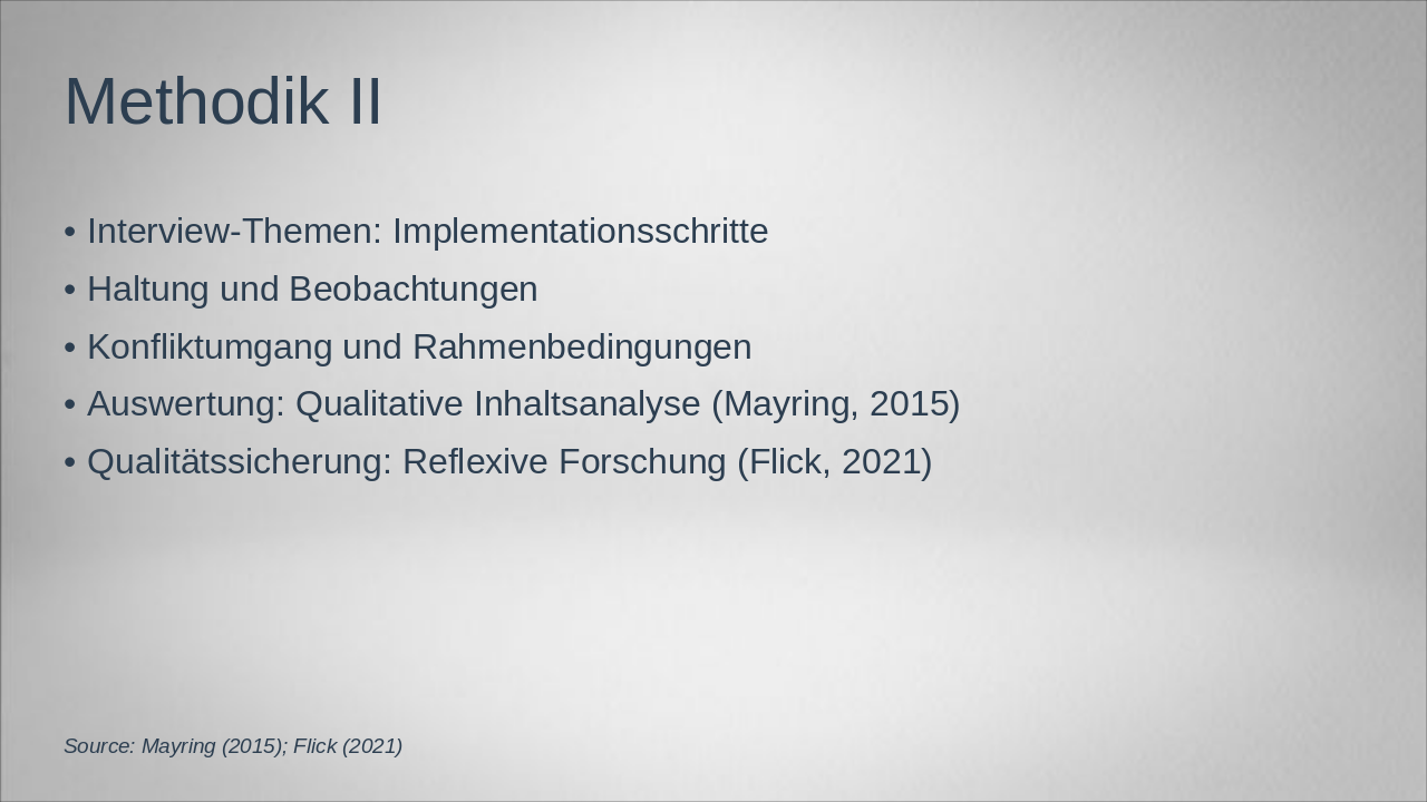 Slide 9 - Methodik II