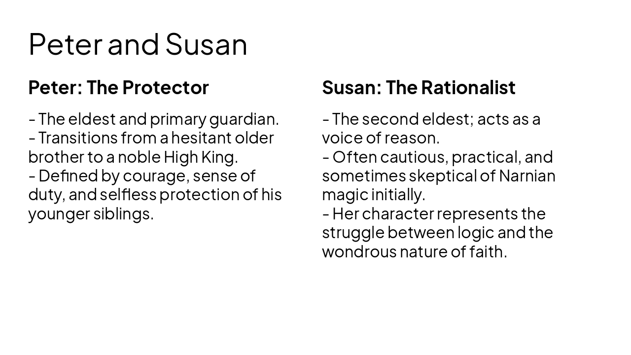 Slide 6 - Peter and Susan