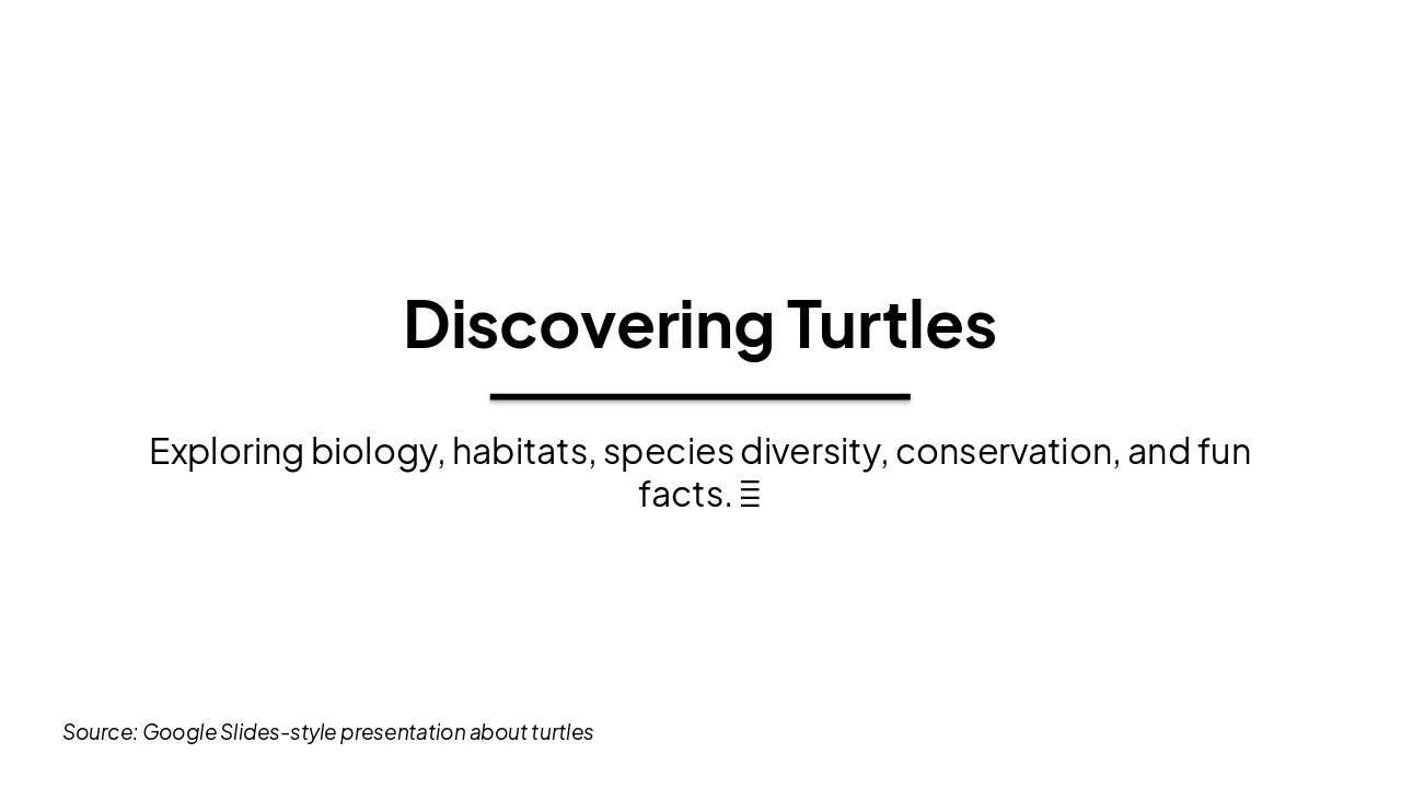 Slide 1 - Discovering Turtles