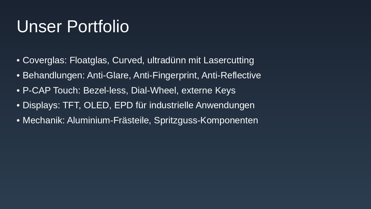 Slide 5 - Unser Portfolio