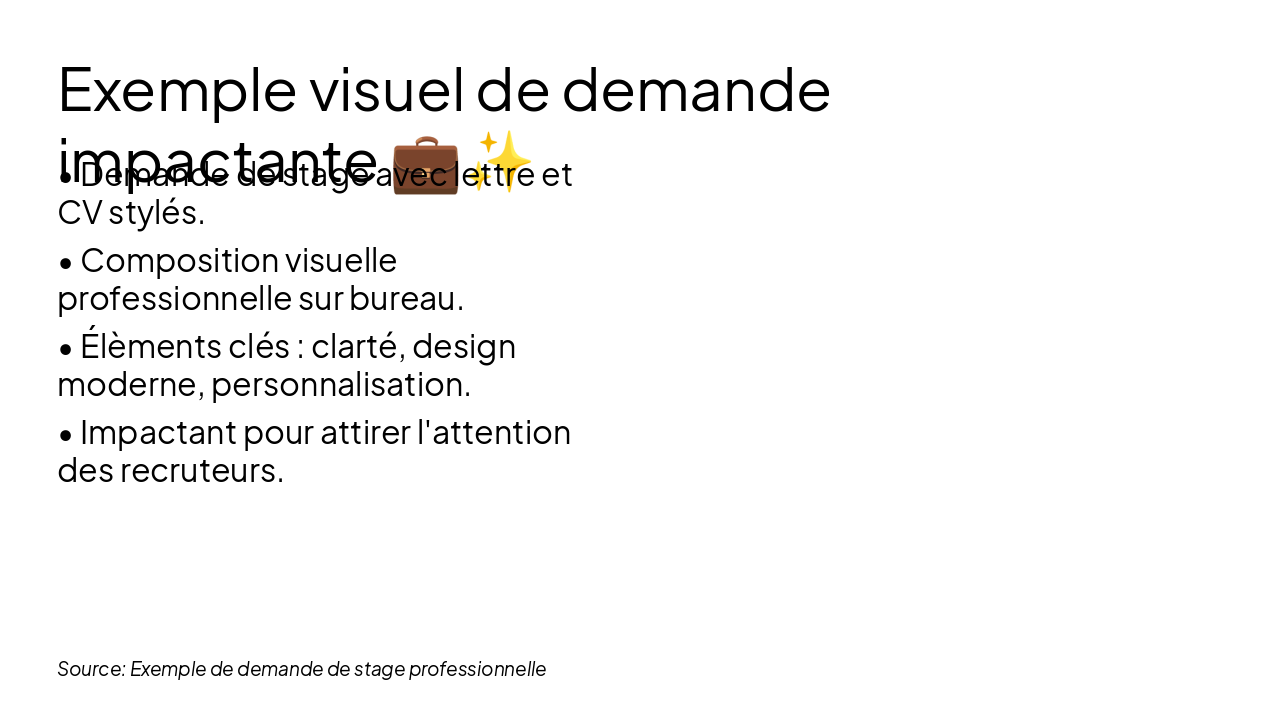 Slide 18 - Exemple visuel de demande impactante 💼✨