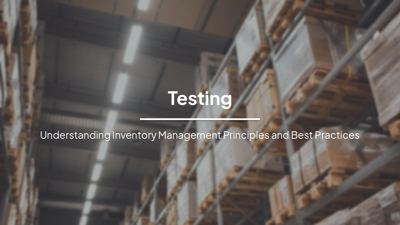 Slide 1 - Inventory Management