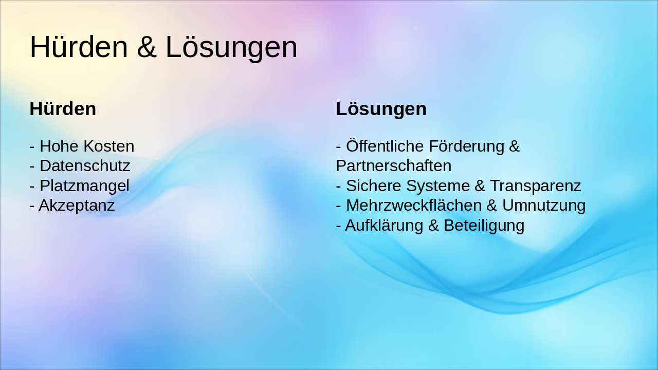 Slide 6 - Hürden & Lösungen