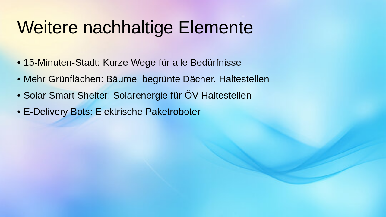 Slide 4 - Weitere nachhaltige Elemente