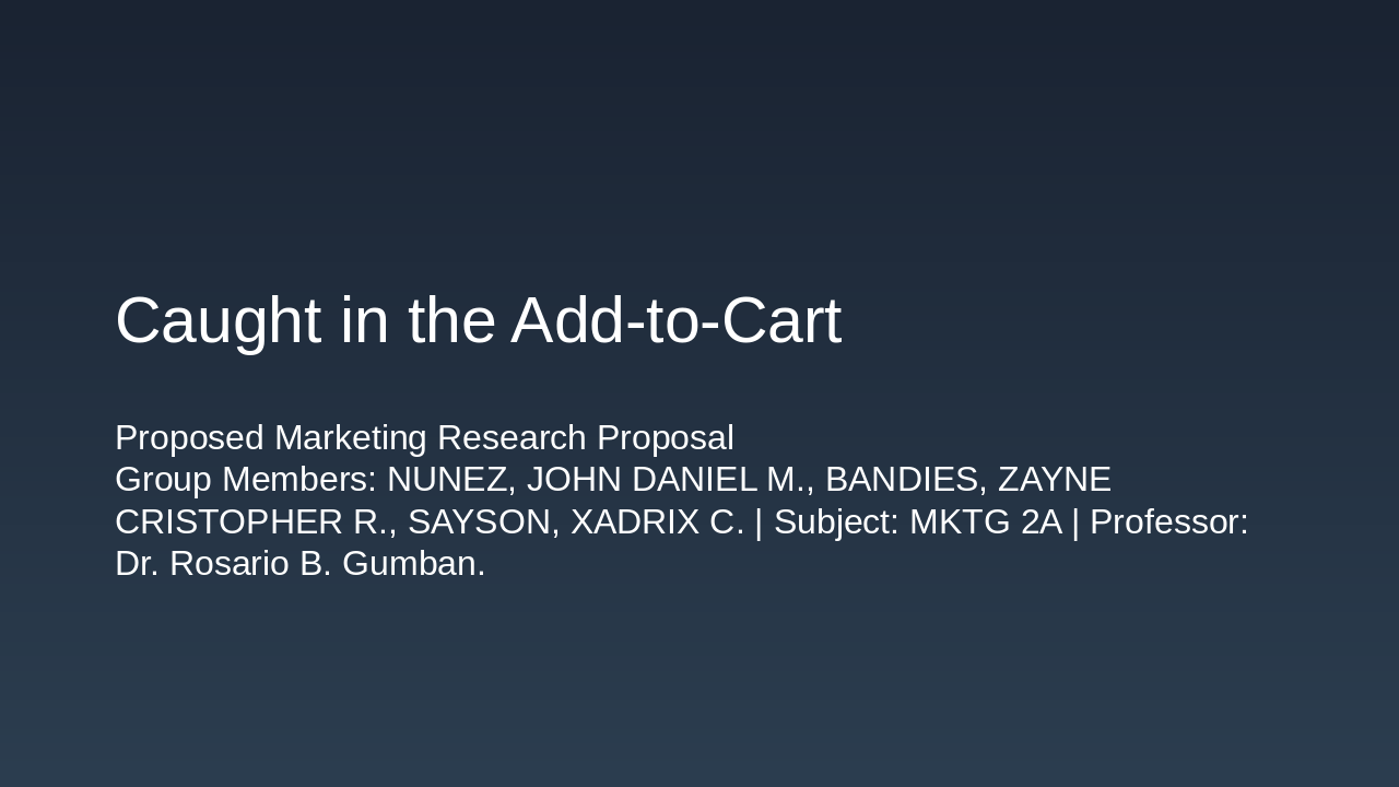 Add-to-Cart Trap: Online Spending Study