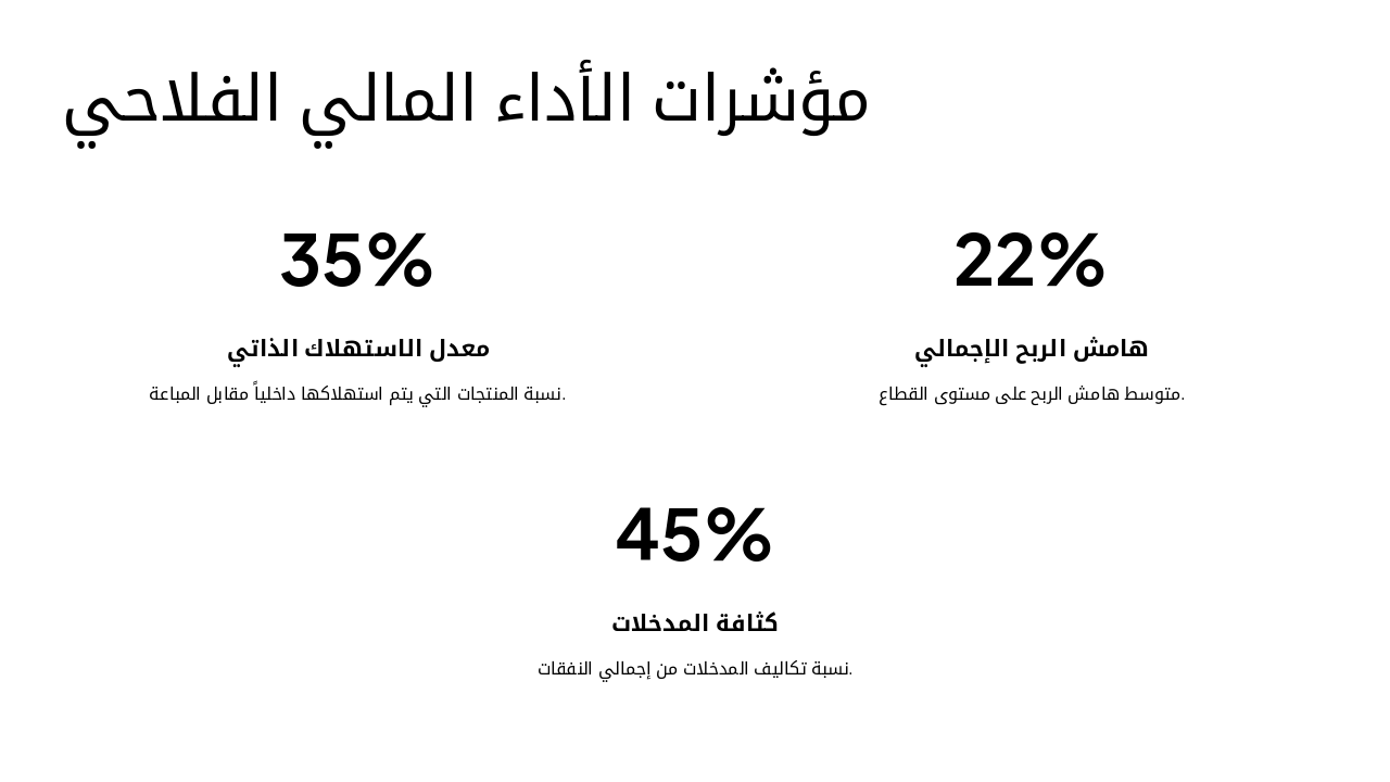 Slide 7 - مؤشرات الأداء المالي الفلاحي