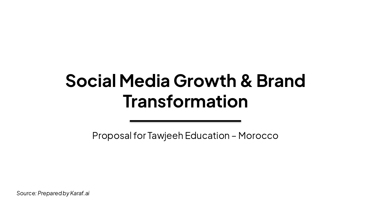 Tawjeeh Social Media & Brand Boost