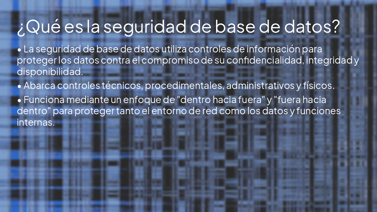 Slide 2 - ¿Qué es la seguridad de base de datos?