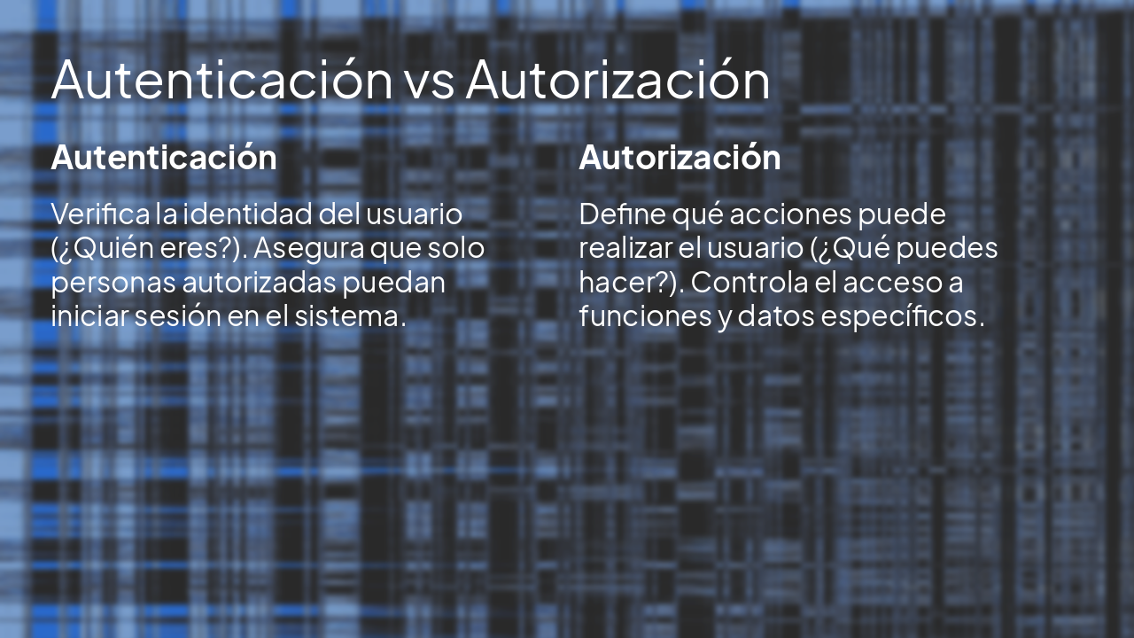Slide 5 - Autenticación vs Autorización