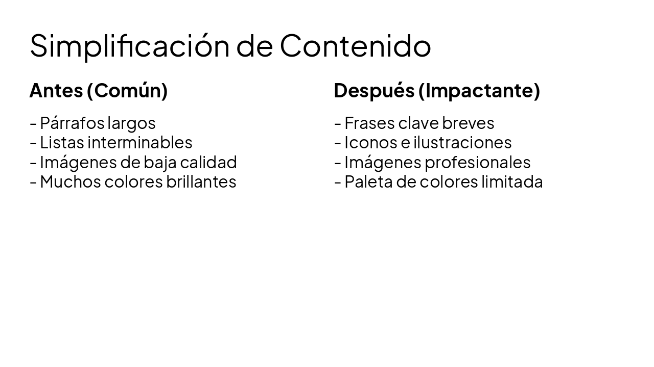 Slide 4 - Simplificación de Contenido