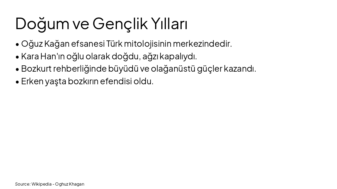 Slide 2 - Doğum ve Gençlik Yılları