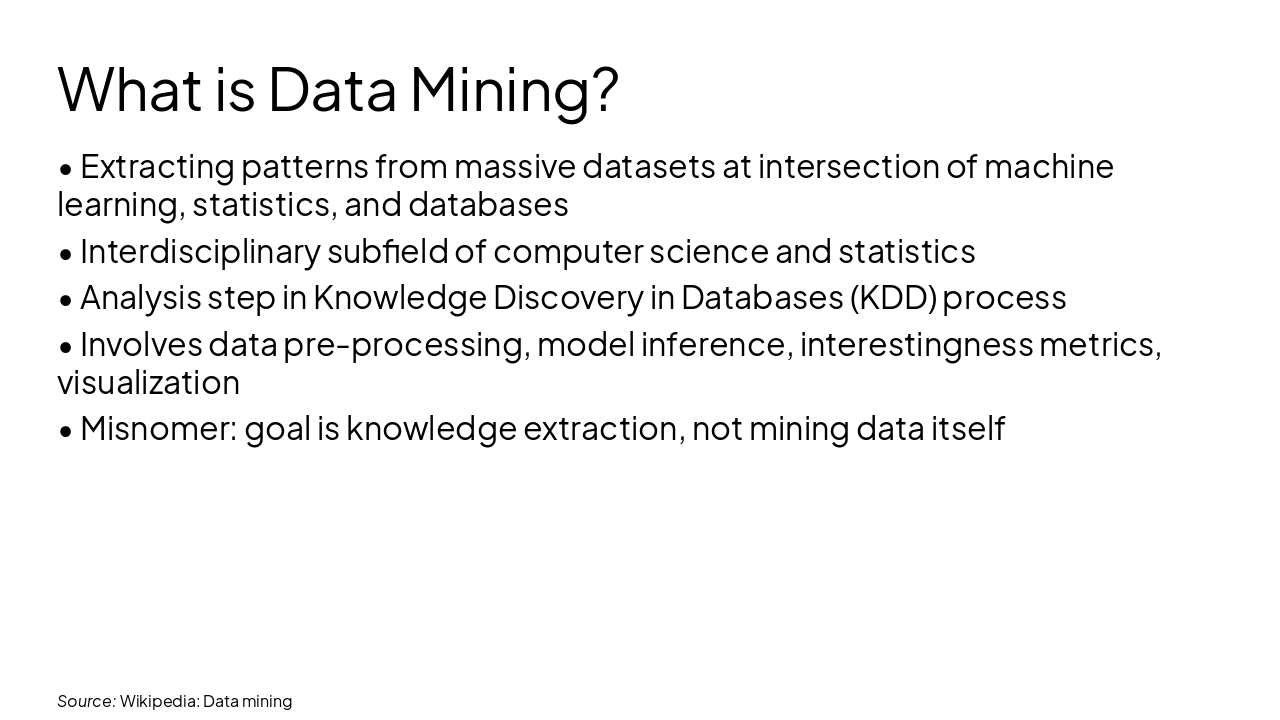 Slide 5 - What is Data Mining?