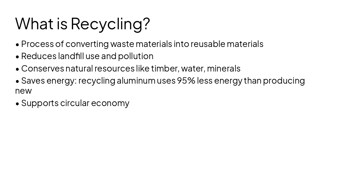 Slide 3 - What is Recycling?