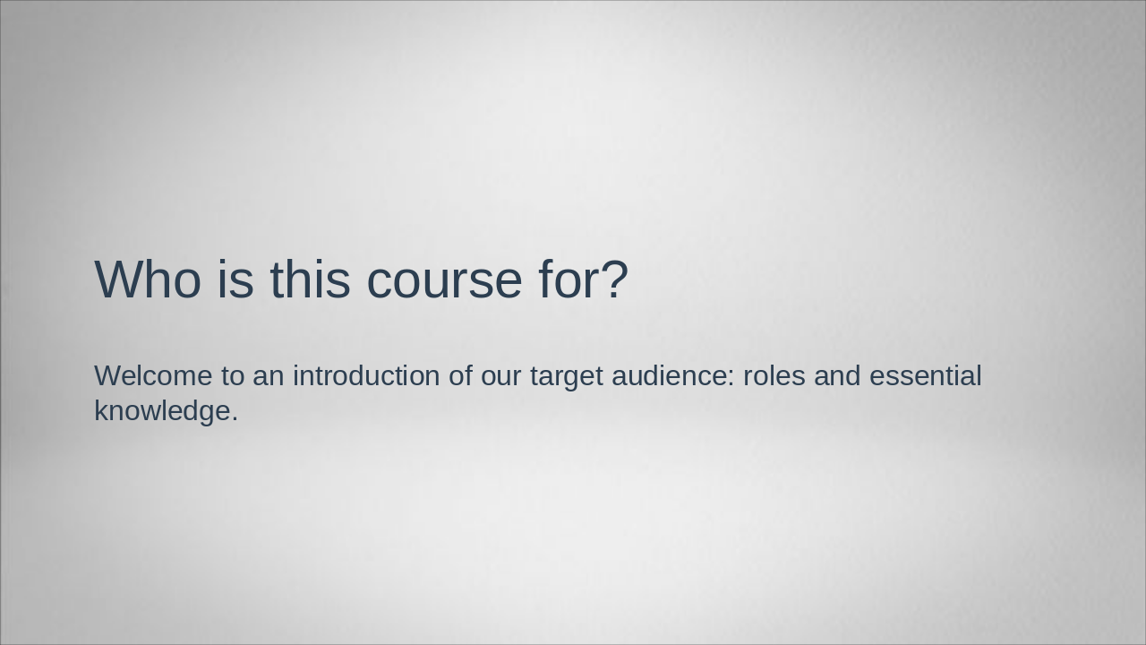 Who Is This Course For?