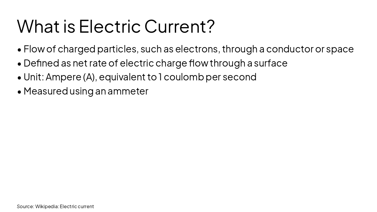 Slide 4 - What is Electric Current?