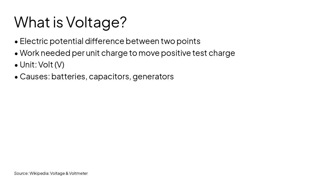 Slide 7 - What is Voltage?